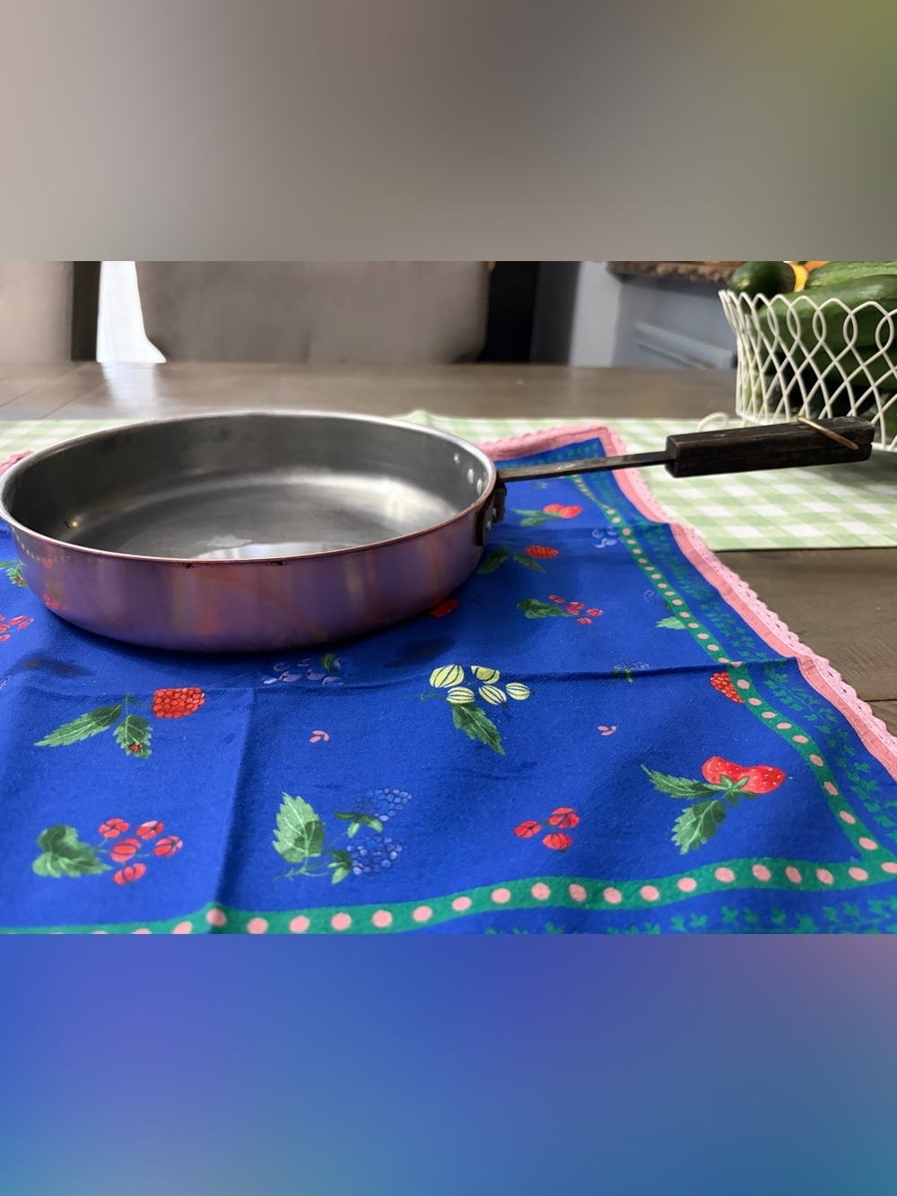 Copper-Tone Stainless Interior Fry Pan
